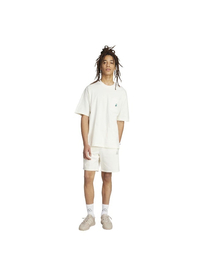 اديداس تيشيرت رجالي أديداس بطبعة كرة قدم أبيض - Image 5